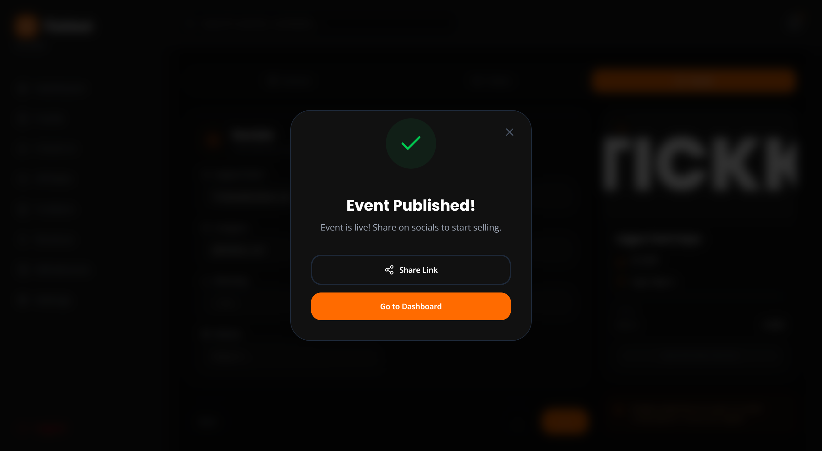 Fast setup and event launch